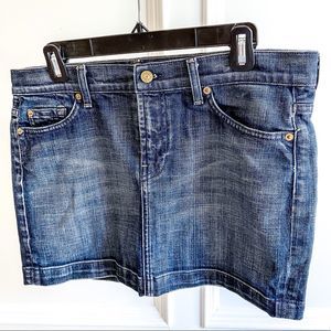 7 for Mankind Denim Mini Skirt